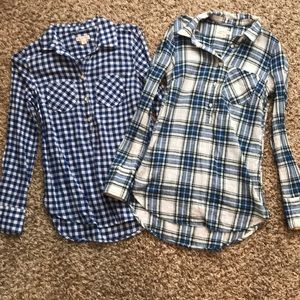 Bundle of two plaid shirts